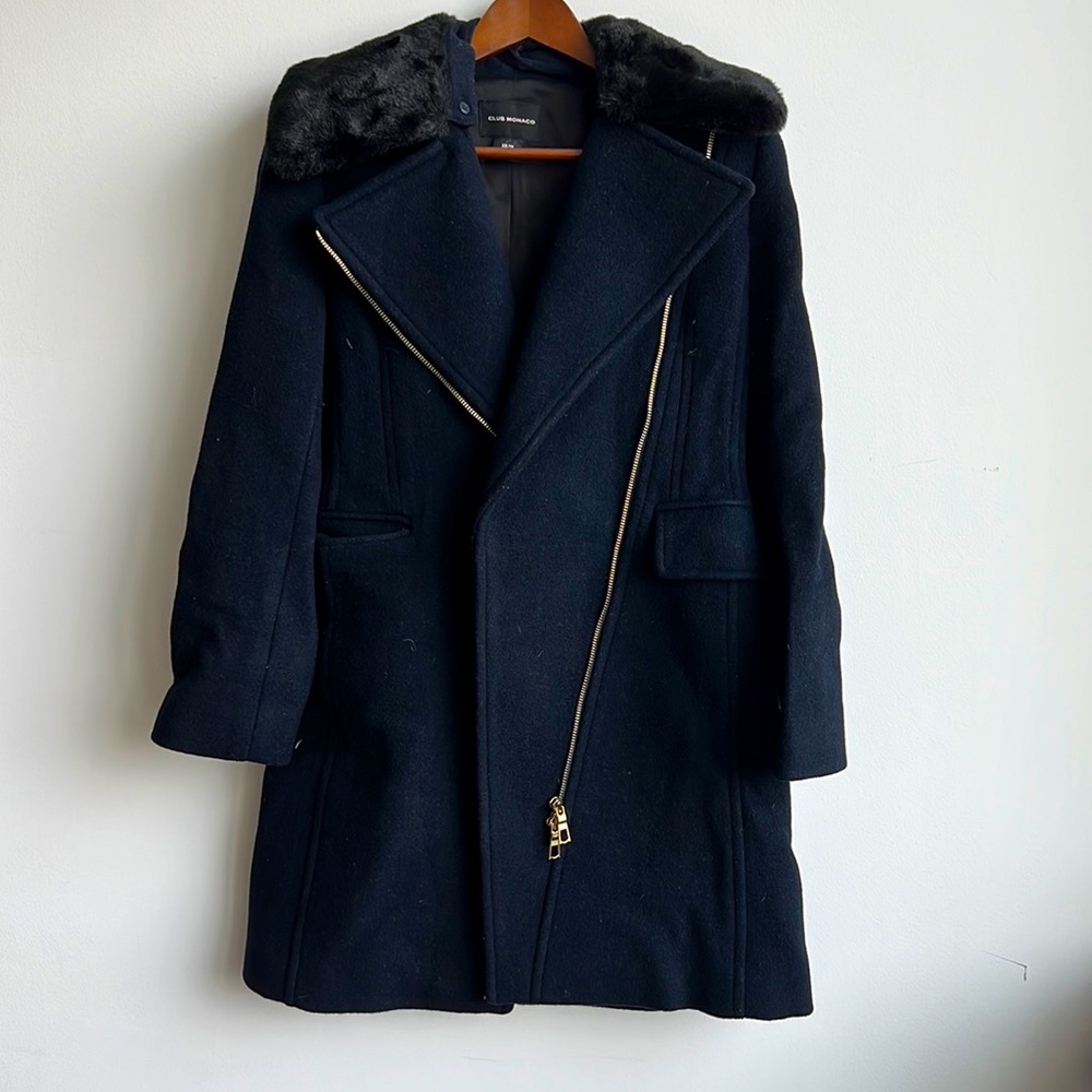 Club Monaco Wool Coat Navy